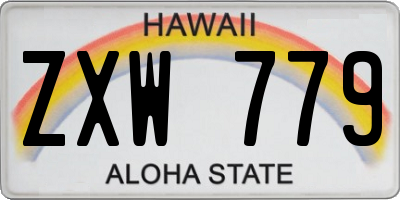 HI license plate ZXW779