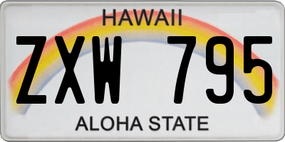 HI license plate ZXW795