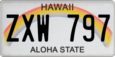 HI license plate ZXW797