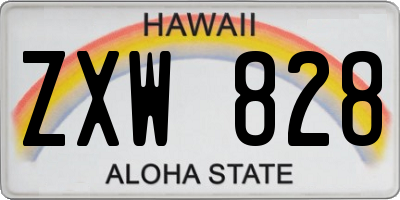HI license plate ZXW828