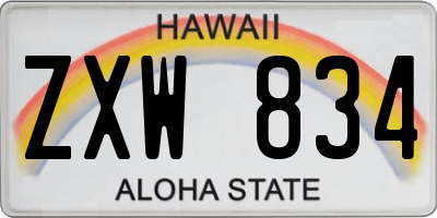 HI license plate ZXW834