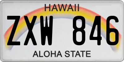 HI license plate ZXW846