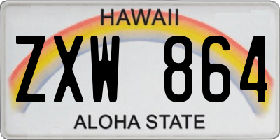 HI license plate ZXW864