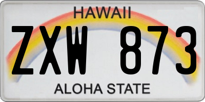 HI license plate ZXW873