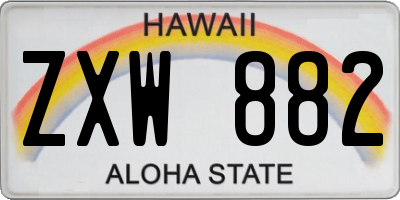 HI license plate ZXW882