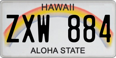 HI license plate ZXW884