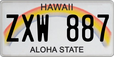 HI license plate ZXW887