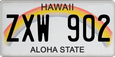 HI license plate ZXW902