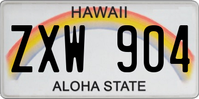 HI license plate ZXW904