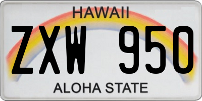 HI license plate ZXW950