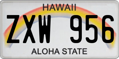 HI license plate ZXW956