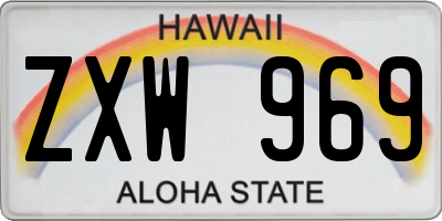 HI license plate ZXW969