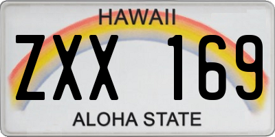 HI license plate ZXX169