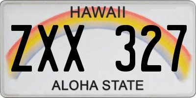 HI license plate ZXX327