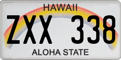 HI license plate ZXX338