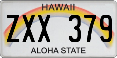 HI license plate ZXX379