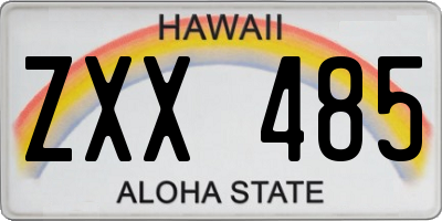 HI license plate ZXX485