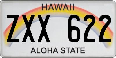 HI license plate ZXX622