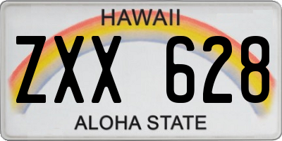 HI license plate ZXX628