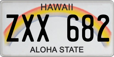 HI license plate ZXX682