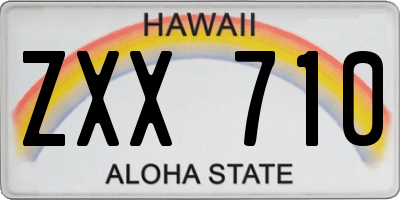 HI license plate ZXX710