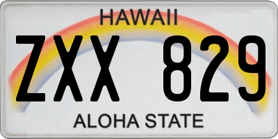 HI license plate ZXX829