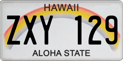 HI license plate ZXY129