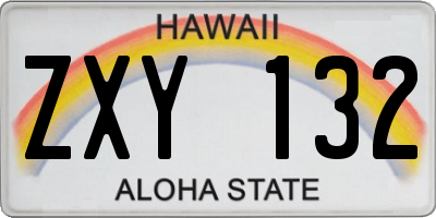 HI license plate ZXY132