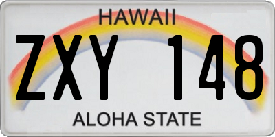 HI license plate ZXY148