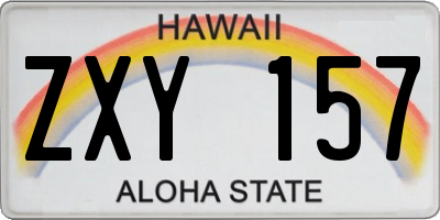 HI license plate ZXY157