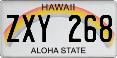 HI license plate ZXY268
