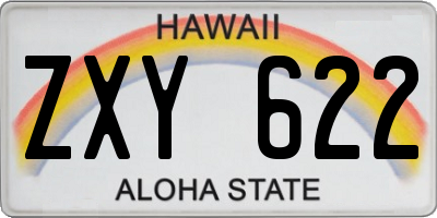 HI license plate ZXY622