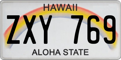 HI license plate ZXY769
