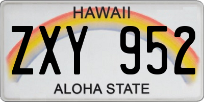 HI license plate ZXY952