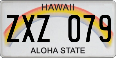 HI license plate ZXZ079