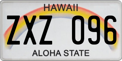 HI license plate ZXZ096