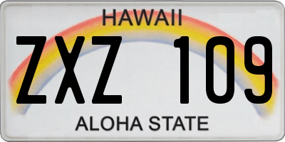 HI license plate ZXZ109