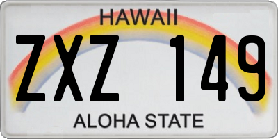 HI license plate ZXZ149