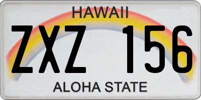 HI license plate ZXZ156