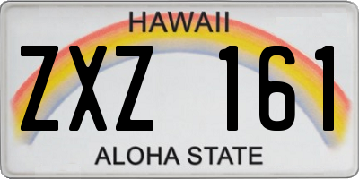 HI license plate ZXZ161