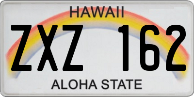 HI license plate ZXZ162