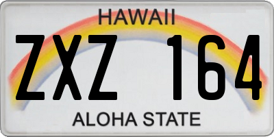 HI license plate ZXZ164