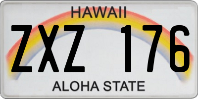 HI license plate ZXZ176
