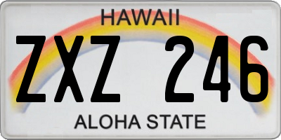 HI license plate ZXZ246