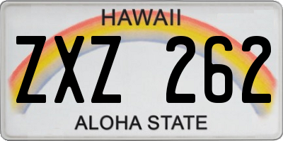 HI license plate ZXZ262