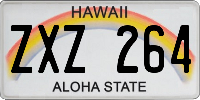 HI license plate ZXZ264