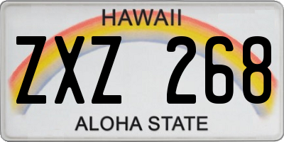HI license plate ZXZ268