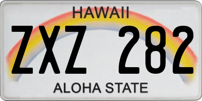 HI license plate ZXZ282