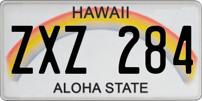 HI license plate ZXZ284