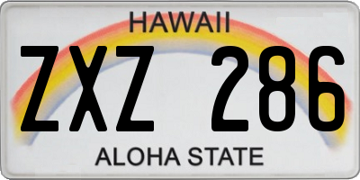 HI license plate ZXZ286